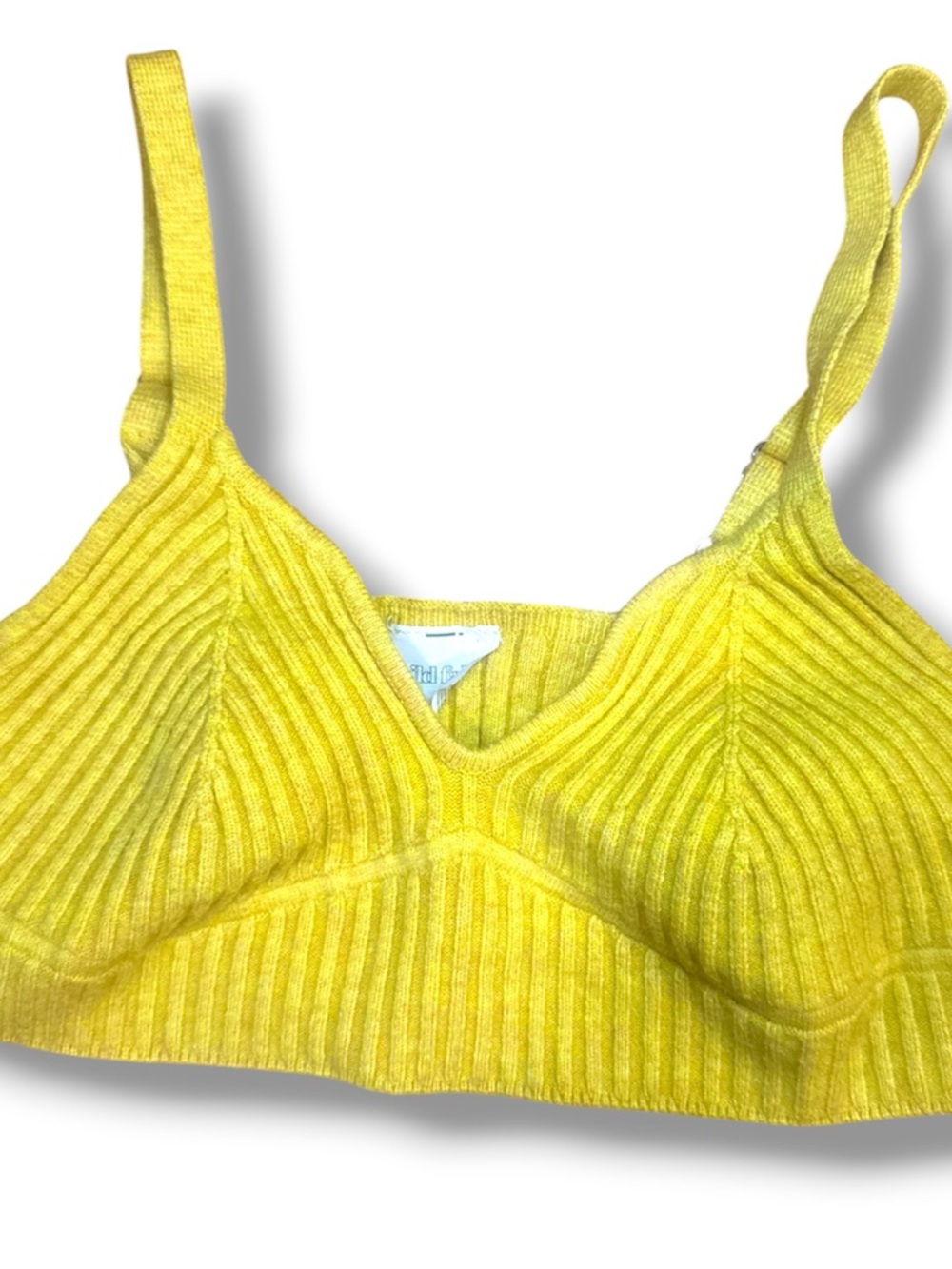 wild fable Ribbed Bralette in Bright Yellow